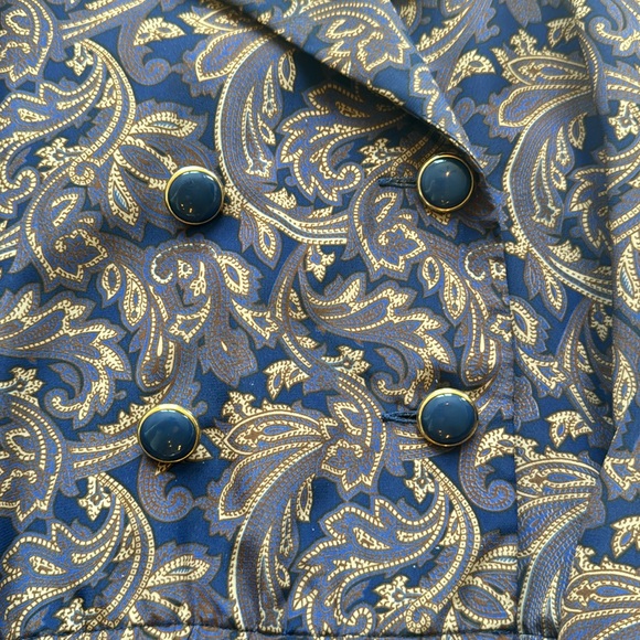 SCHRADER | WOMEN’S VINTAGE BLUE 70’S DRESS | LONG SLEEVE | SIZE 8 | PETITE - Picture 9 of 14